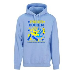 Proud Cousin T21 World Down Syndrome Awareness Day Ribbon Gift Unisex Surf Hoodie