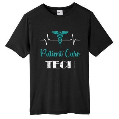 Patient Care Technician Patient Care Tech Heartbeat Funny Gift Tall Fusion ChromaSoft Performance T-Shirt