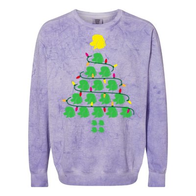 Poodle Christmas Tree Poodle Mom Great Gift Colorblast Crewneck Sweatshirt