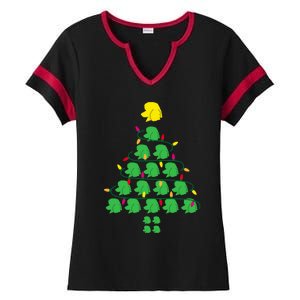 Poodle Christmas Tree Poodle Mom Great Gift Ladies Halftime Notch Neck Tee