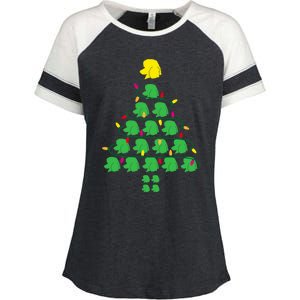 Poodle Christmas Tree Poodle Mom Great Gift Enza Ladies Jersey Colorblock Tee