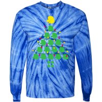 Poodle Christmas Tree Poodle Mom Great Gift Tie-Dye Long Sleeve Shirt