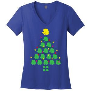 Poodle Christmas Tree Poodle Mom Great Gift Women's V-Neck T-Shirt