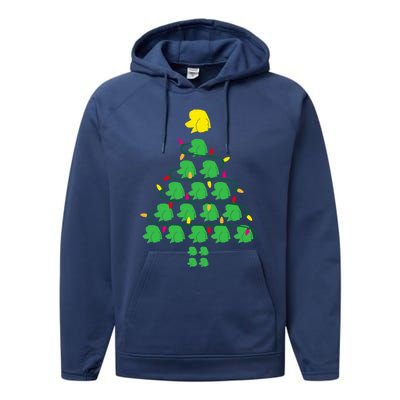 Poodle Christmas Tree Poodle Mom Great Gift Performance Fleece Hoodie