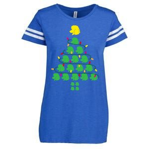 Poodle Christmas Tree Poodle Mom Great Gift Enza Ladies Jersey Football T-Shirt