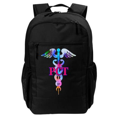 Patient Care Technician Pct Caduceus Watercolor Art Graphic Funny Gift Backpack