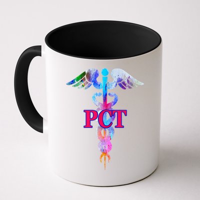 Patient Care Technician Pct Caduceus Watercolor Art Graphic Funny Gift Mug