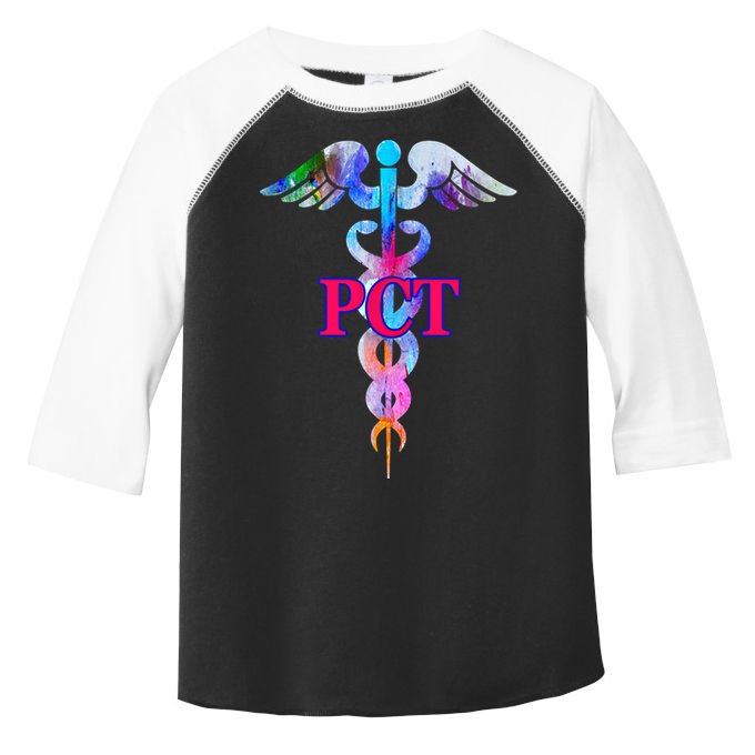 Patient Care Technician Pct Caduceus Watercolor Art Graphic Funny Gift Toddler Fine Jersey T-Shirt