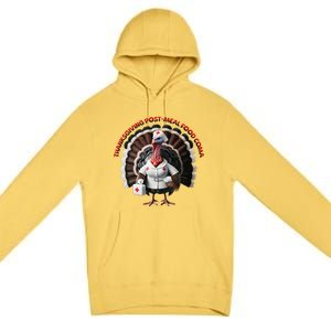 Postmeal Coma Turkey Dressed As A Nurse With A Medical Kit Premium Pullover Hoodie