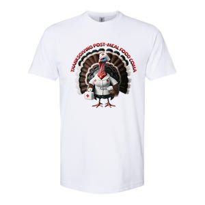 Postmeal Coma Turkey Dressed As A Nurse With A Medical Kit Softstyle CVC T-Shirt