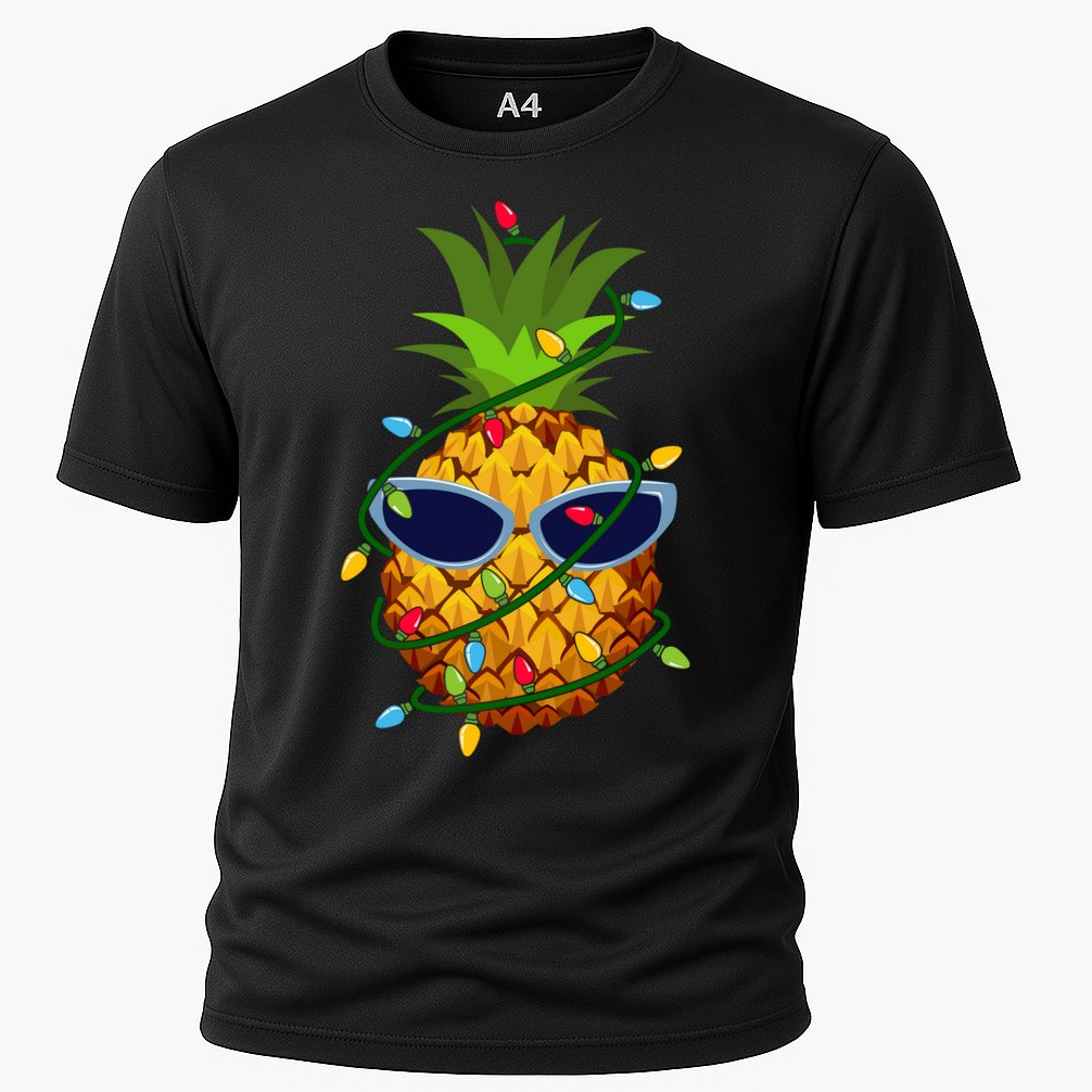 Pineapple Christmas Tree Lights Xmas Boys Sunglasses Performance Shirt