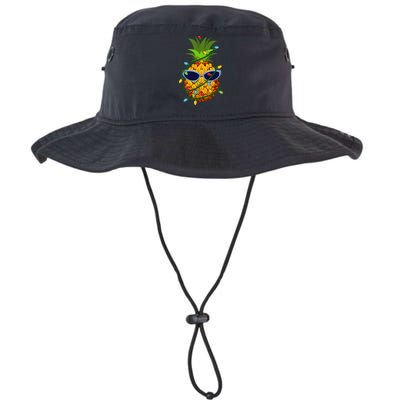Pineapple Christmas Tree Lights Xmas Boys Sunglasses Bucket Hat