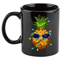 Pineapple Christmas Tree Lights Xmas Boys Sunglasses 11oz C Handle Ceramic Mug