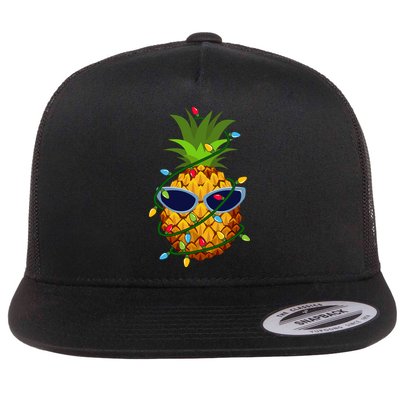 Pineapple Christmas Tree Lights Xmas Boys Sunglasses Flatbill Hat