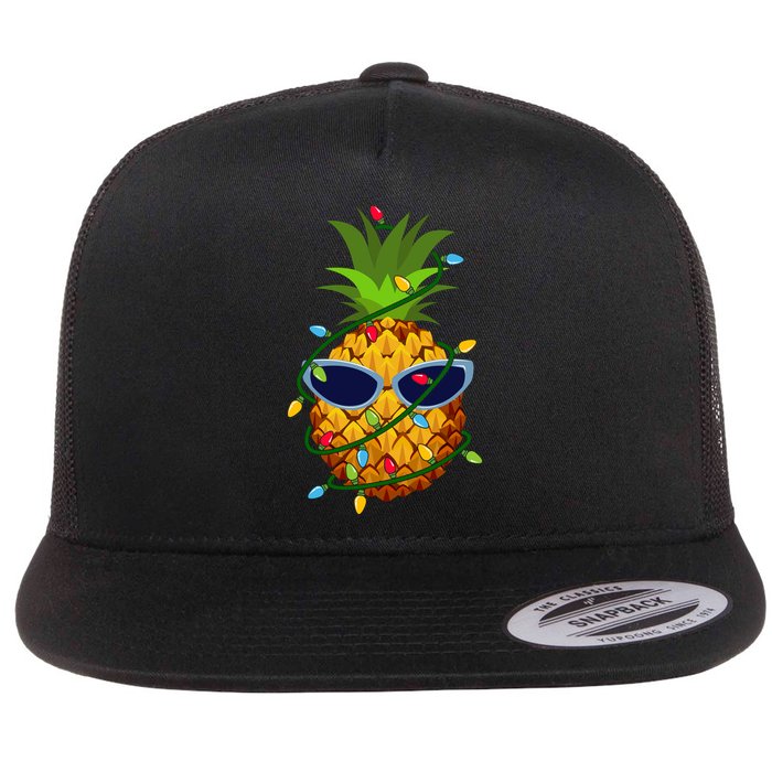 Pineapple Christmas Tree Lights Xmas Boys Sunglasses Flatbill Hat