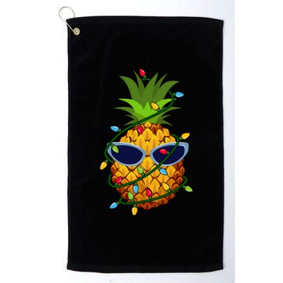 Pineapple Christmas Tree Lights Xmas Boys Sunglasses Platinum Collection Golf Towel