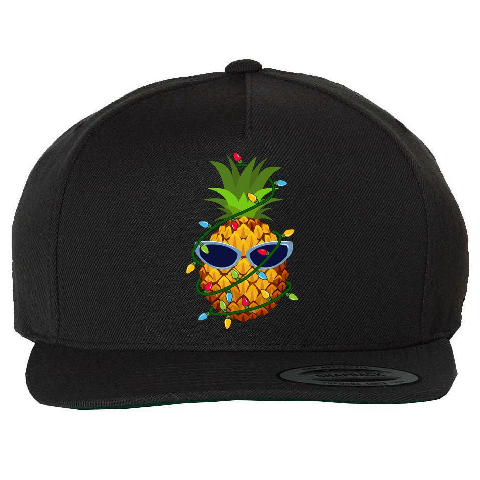 Pineapple Christmas Tree Lights Xmas Boys Sunglasses Wool Snapback Cap