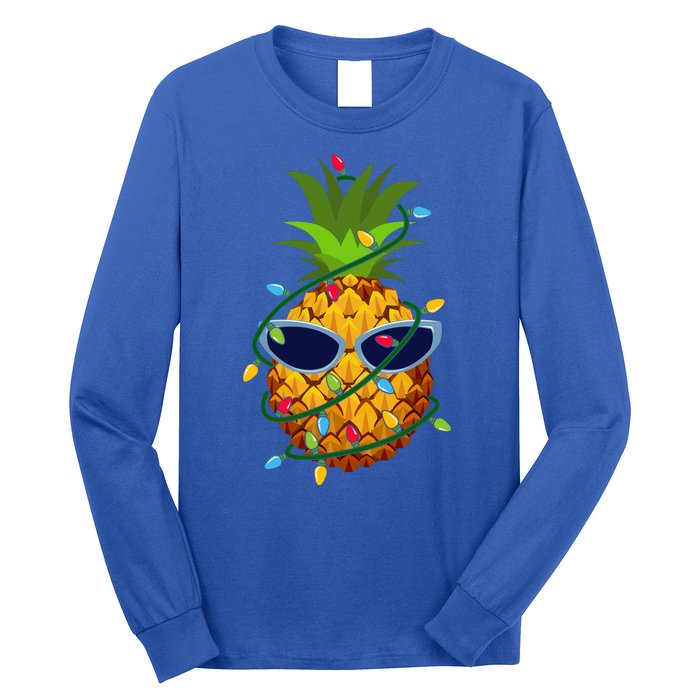 Pineapple Christmas Tree Lights Xmas Boys Sunglasses Long Sleeve Shirt