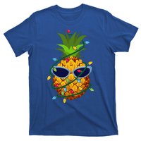 Pineapple Christmas Tree Lights Xmas Boys Sunglasses T-Shirt