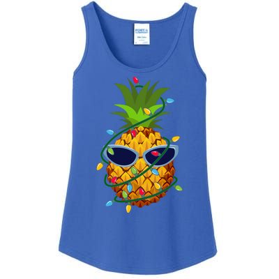 Pineapple Christmas Tree Lights Xmas Boys Sunglasses Ladies Essential Tank