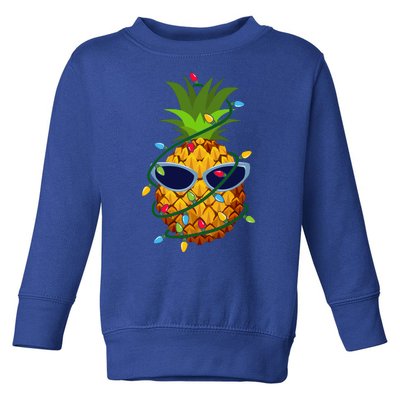 Pineapple Christmas Tree Lights Xmas Boys Sunglasses Toddler Sweatshirt