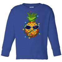 Pineapple Christmas Tree Lights Xmas Boys Sunglasses Toddler Long Sleeve Shirt