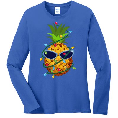 Pineapple Christmas Tree Lights Xmas Boys Sunglasses Ladies Long Sleeve Shirt