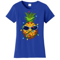 Pineapple Christmas Tree Lights Xmas Boys Sunglasses Women's T-Shirt