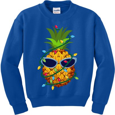 Pineapple Christmas Tree Lights Xmas Boys Sunglasses Kids Sweatshirt