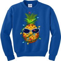 Pineapple Christmas Tree Lights Xmas Boys Sunglasses Kids Sweatshirt