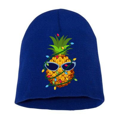 Pineapple Christmas Tree Lights Xmas Boys Sunglasses Short Acrylic Beanie