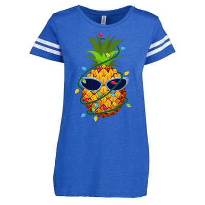 Pineapple Christmas Tree Lights Xmas Boys Sunglasses Enza Ladies Jersey Football T-Shirt