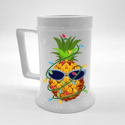 Pineapple Christmas Tree Lights Xmas Boys Sunglasses Beer Stein