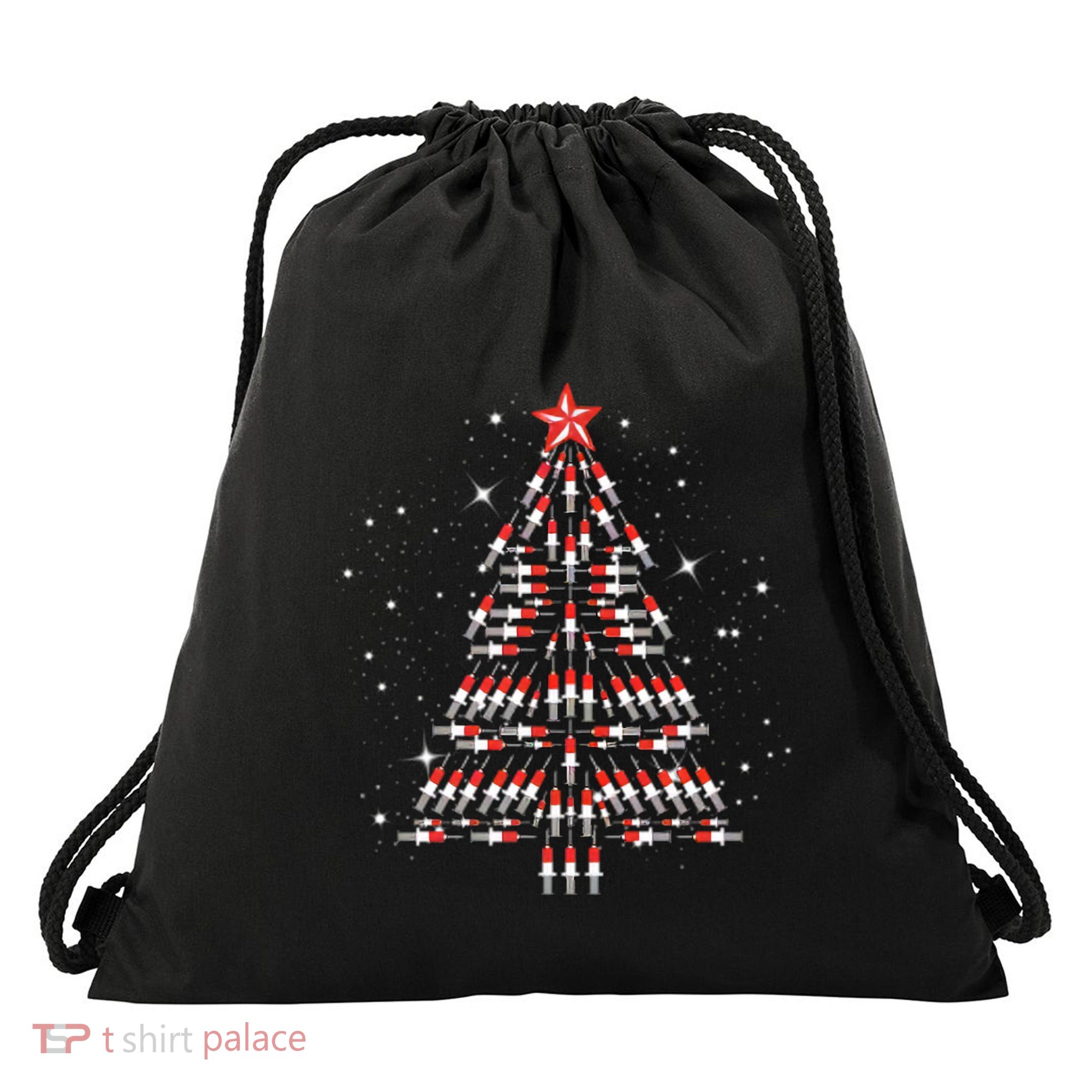 Phlebotomist Christmas Tree Drawstring Bag