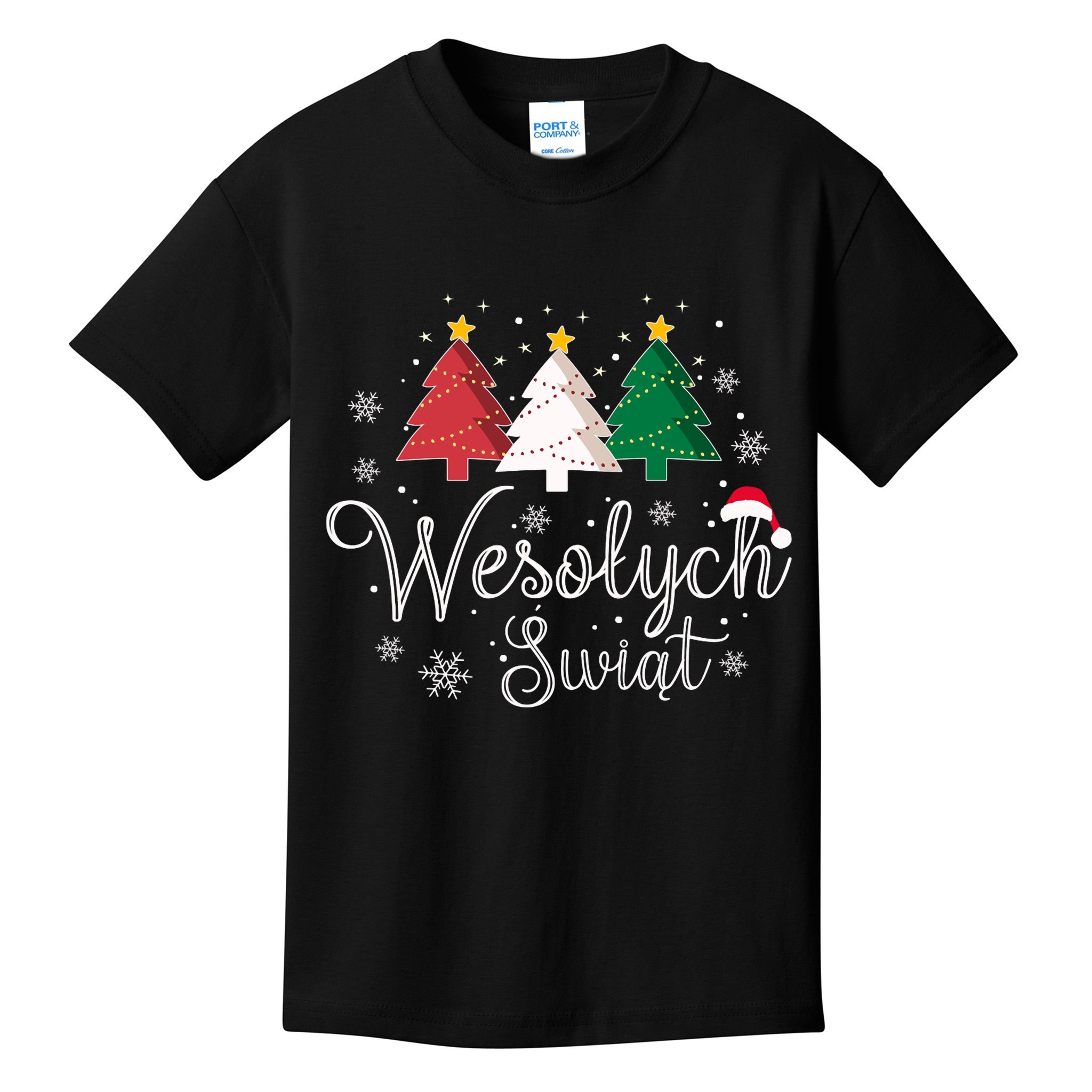 Poland Christmas Tree Polish Merry Xmas Wesolych Swiat Kids T-Shirt