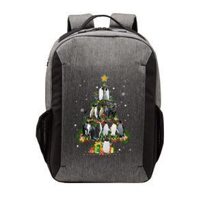 Penguin Christmas Tree Funny Penguin Lover Xmas Pajamas Cute Gift Vector Backpack