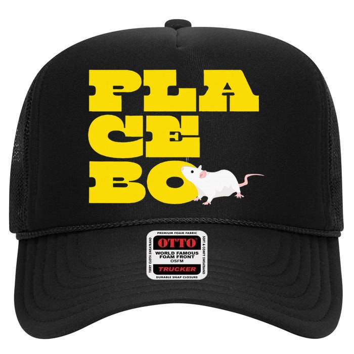 Placebo Clinical Trial Study Experiment Flowers Lab Rat High Crown Mesh Back Trucker Hat