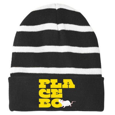 Placebo Clinical Trial Study Experiment Flowers Lab Rat Striped Beanie with Solid Band