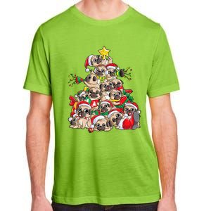 Pug Christmas Tree Dog Santa Xmas Merry Dogmas Adult ChromaSoft Performance T-Shirt