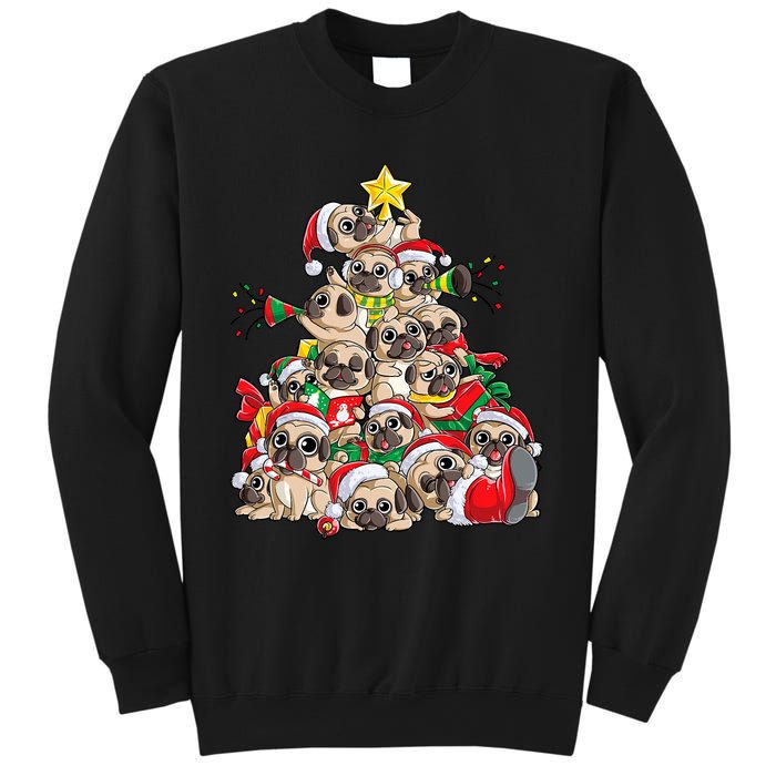 Pug Christmas Tree Dog Santa Xmas Merry Dogmas Sweatshirt