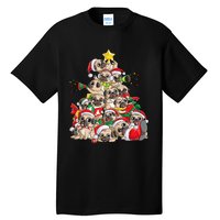 Pug Christmas Tree Dog Santa Xmas Merry Dogmas Tall T-Shirt