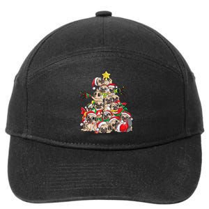 Pug Christmas Tree Dog Santa Xmas Merry Dogmas 7-Panel Snapback Hat