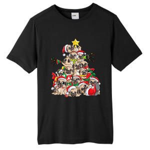 Pug Christmas Tree Dog Santa Xmas Merry Dogmas Tall Fusion ChromaSoft Performance T-Shirt