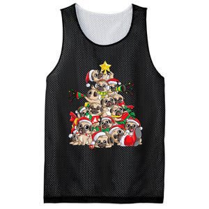 Pug Christmas Tree Dog Santa Xmas Merry Dogmas Mesh Reversible Basketball Jersey Tank