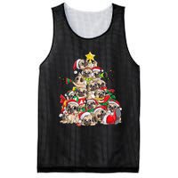 Pug Christmas Tree Dog Santa Xmas Merry Dogmas Mesh Reversible Basketball Jersey Tank