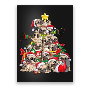 Pug Christmas Tree Dog Santa Xmas Merry Dogmas Poster