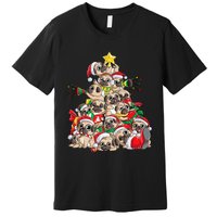 Pug Christmas Tree Dog Santa Xmas Merry Dogmas Premium T-Shirt