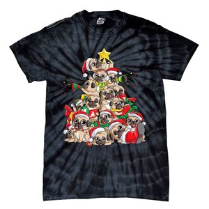 Pug Christmas Tree Dog Santa Xmas Merry Dogmas Tie-Dye T-Shirt