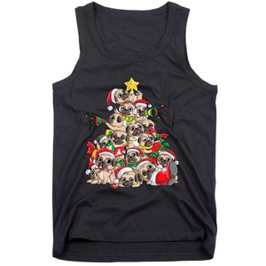 Pug Christmas Tree Dog Santa Xmas Merry Dogmas Tank Top