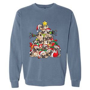 Pug Christmas Tree Dog Santa Xmas Merry Dogmas Garment-Dyed Sweatshirt